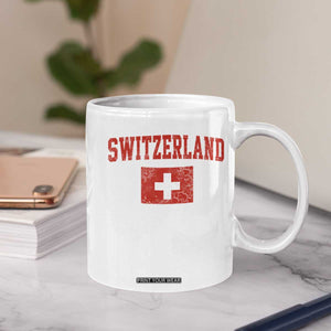 Switzerland Fan Coffee Mug Vintage Retro Swiss Cross Flag TS10 Print Your Wear