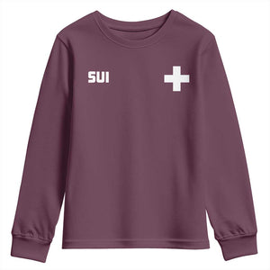 Switzerland Youth Sweatshirt Retro Swiss Flag