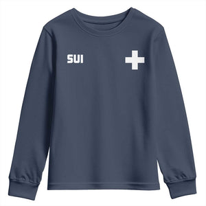 Switzerland Youth Sweatshirt Retro Swiss Flag