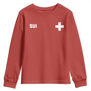 Switzerland Youth Sweatshirt Retro Swiss Flag
