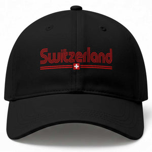 Switzerland Fan Retro Vintage Flag Baseball Cap