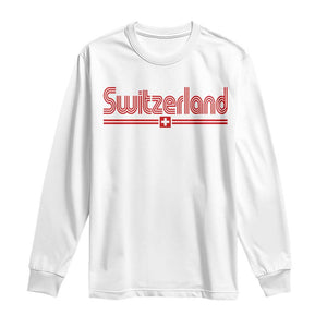 Switzerland Fan Retro Vintage Flag Long Sleeve Shirt