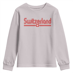 Switzerland Fan Retro Vintage Flag Youth Sweatshirt