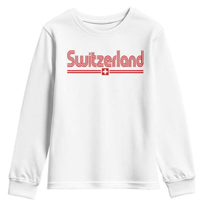 Switzerland Fan Retro Vintage Flag Youth Sweatshirt