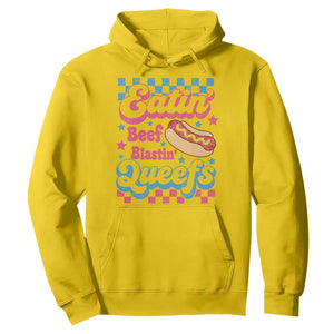 Hotdog Eatin Beef Blastin Queefs Inappropriate Hoodie Retro Groovy Hotdog Meme Funny Cringe Offensive Humor