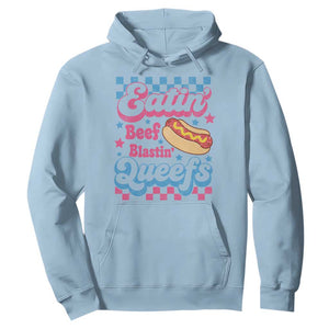 Hotdog Eatin Beef Blastin Queefs Inappropriate Hoodie Retro Groovy Hotdog Meme Funny Cringe Offensive Humor