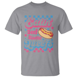 Hotdog Eatin Beef Blastin Queefs Inappropriate T Shirt Retro Groovy Hotdog Meme Funny Cringe Offensive Humor