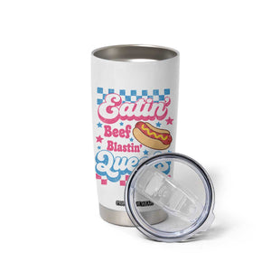 Hotdog Eatin Beef Blastin Queefs Inappropriate Tumbler Cup Retro Groovy Hotdog Meme Funny Cringe Offensive Humor