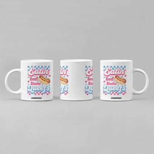 Hotdog Eatin Beef Blastin Queefs Inappropriate Coffee Mug Retro Groovy Hotdog Meme Funny Cringe Offensive Humor