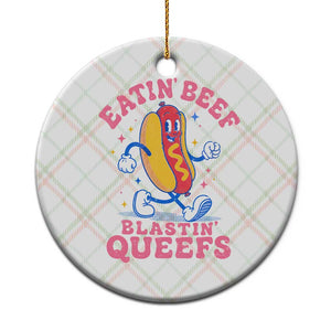 Hotdog Eatin Beef Blastin Queefs Inappropriate Ceramic Ornament Funny Cringe Offensive Humor
