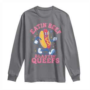 Hotdog Eatin Beef Blastin Queefs Inappropriate Long Sleeve Shirt Funny Cringe Offensive Humor