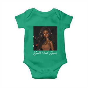 Need-Jesus Sarcastic Afro Doll Meme Funny Saying Christian Baby Onesie Black Girl African Pride TS10 Irish Green Print Your Wear