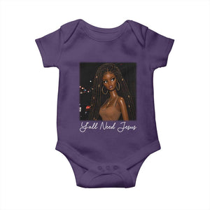 Need-Jesus Sarcastic Afro Doll Meme Funny Saying Christian Baby Onesie Black Girl African Pride TS10 Purple Print Your Wear
