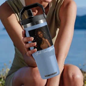 Need-Jesus Sarcastic Afro Doll Meme Funny Saying Christian Flip Straw Tumbler Black Girl African Pride TS10 One Size: 30 oz Light Blue Print Your Wear