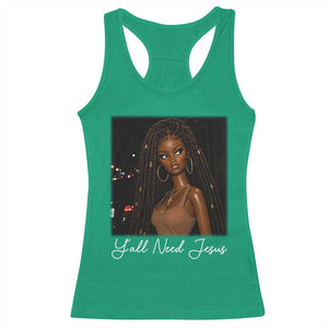 Need-Jesus Sarcastic Afro Doll Meme Funny Saying Christian Racerback Tank Top Black Girl African Pride TS10 Irish Green Print Your Wear