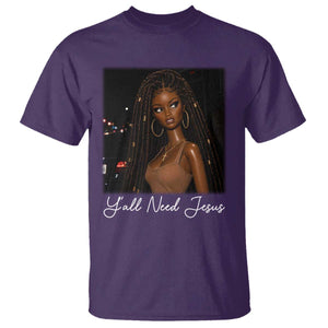 Need-Jesus Sarcastic Afro Doll Meme Funny Saying Christian T Shirt Black Girl African Pride TS10 Purple Print Your Wear