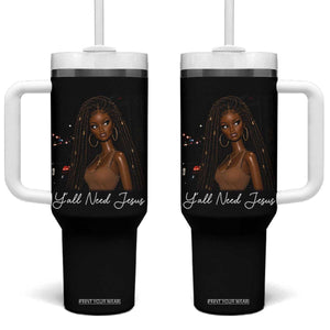 Need-Jesus Sarcastic Afro Doll Meme Funny Saying Christian Tumbler With Handle Black Girl African Pride TS10 One Size: 40 oz Black Print Your Wear