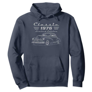 50th Birthday Hoodie Vintage Retro Car Classic 1976 50 Year Old Gift