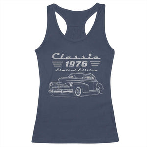 50th Birthday Racerback Tank Top Vintage Retro Car Classic 1976 50 Year Old Gift