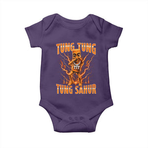 Tung Tung Tung Sahur is Calling Scuba Dance Meme Baby Onesie Italian Brainrot TS10 Purple Print Your Wear