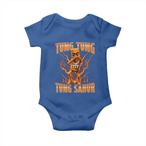 Tung Tung Tung Sahur is Calling Scuba Dance Meme Baby Onesie Italian Brainrot TS10 Royal Blue Print Your Wear