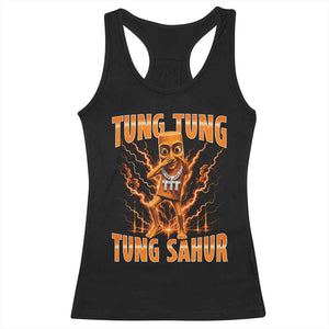 Tung Tung Tung Sahur is Calling Scuba Dance Meme Racerback Tank Top Italian Brainrot TS10 Black Print Your Wear