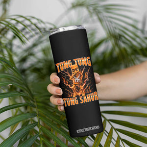 Tung Tung Tung Sahur is Calling Scuba Dance Meme Skinny Tumbler Italian Brainrot TS10 Print Your Wear