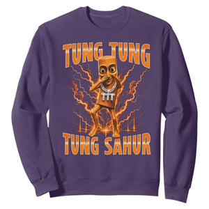 Tung Tung Tung Sahur is Calling Scuba Dance Meme Sweatshirt Italian Brainrot TS10 Purple Print Your Wear