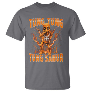 Tung Tung Tung Sahur is Calling Scuba Dance Meme T Shirt Italian Brainrot TS10 Charcoal Print Your Wear