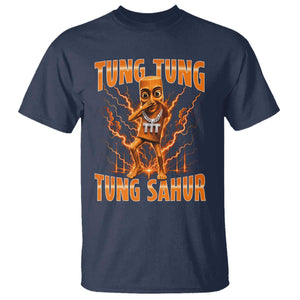 Tung Tung Tung Sahur is Calling Scuba Dance Meme T Shirt Italian Brainrot TS10 Navy Print Your Wear