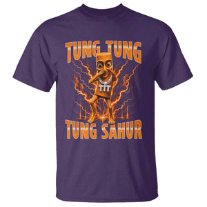 Tung Tung Tung Sahur is Calling Scuba Dance Meme T Shirt Italian Brainrot TS10 Purple Print Your Wear