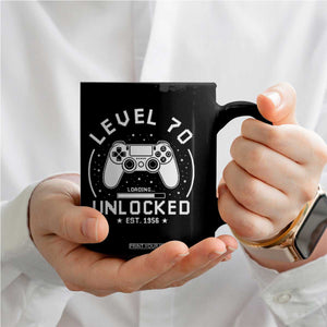 Level 70 Unlocked Video Gamer 70th Birthday Gift Coffee Mug Vintage 1956 70 Year Old Gift