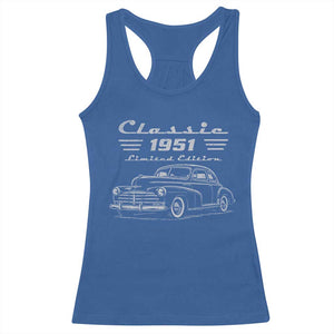 75th Birthday Racerback Tank Top Vintage Retro Car Classic 1951 75 Year Old Gift