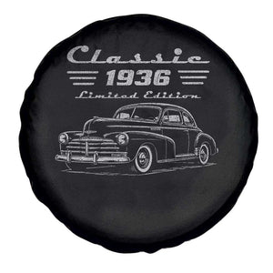 90th Birthday Spare Tire Cover Vintage Retro Car Classic 1936 90 Year Old Gift
