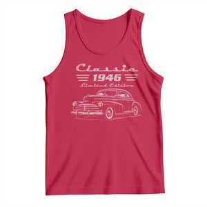 80th Birthday Tank Top Vintage Retro Car Classic 1946 80 Year Old Gift