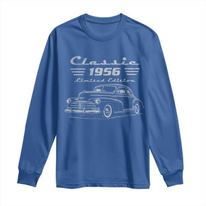 70th Birthday Long Sleeve Shirt Vintage Retro Car Classic 1956 70 Year Old Gift