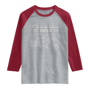 70th Birthday Raglan Shirt Vintage Retro Car Classic 1956 70 Year Old Gift