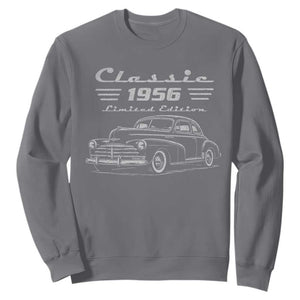 70th Birthday Sweatshirt Vintage Retro Car Classic 1956 70 Year Old Gift