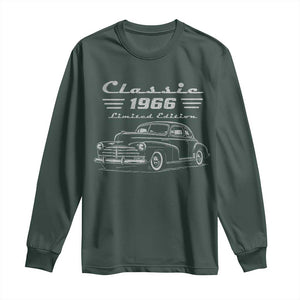 60th Birthday Long Sleeve Shirt Vintage Retro Car Classic 1966 60 Year Old Gift
