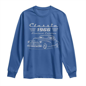 60th Birthday Long Sleeve Shirt Vintage Retro Car Classic 1966 60 Year Old Gift