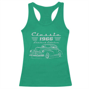 60th Birthday Racerback Tank Top Vintage Retro Car Classic 1966 60 Year Old Gift