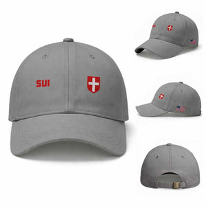 Switzerland Baseball Cap Vintage Retro Swiss Flag