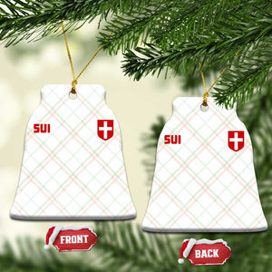 Switzerland Ceramic Ornament Vintage Retro Swiss Flag
