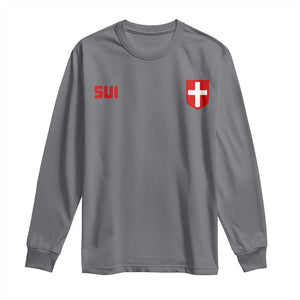 Switzerland Long Sleeve Shirt Vintage Retro Swiss Flag