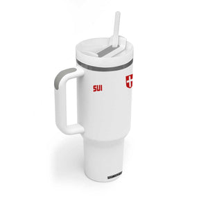 Switzerland Tumbler With Handle Vintage Retro Swiss Flag TS10 Print Your Wear