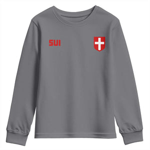 Switzerland Youth Sweatshirt Vintage Retro Swiss Flag