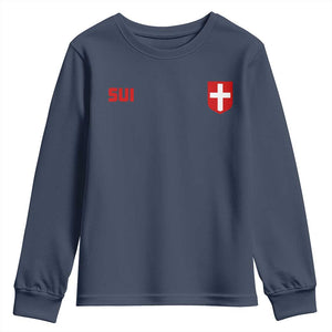 Switzerland Youth Sweatshirt Vintage Retro Swiss Flag