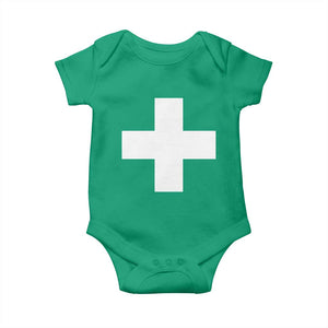 Swiss Vintage Cross Flag Switzerland Baby Onesie