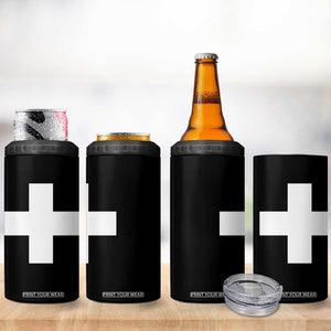 Swiss Vintage Cross Flag Switzerland 4 in 1 Can Cooler Tumbler TS10 Print Your Wear