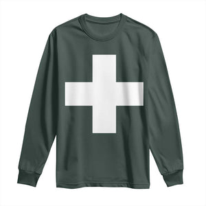 Swiss Vintage Cross Flag Switzerland Long Sleeve Shirt